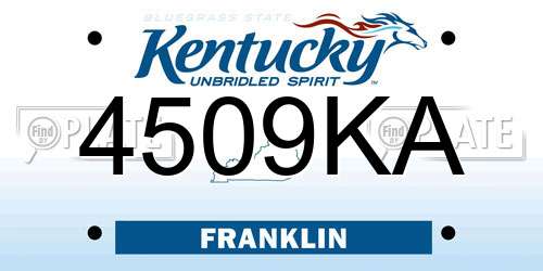 4509KA Kentucky License Plate