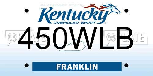 450WLB Kentucky License Plate
