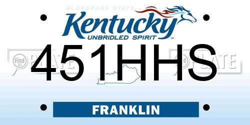 451HHS Kentucky License Plate