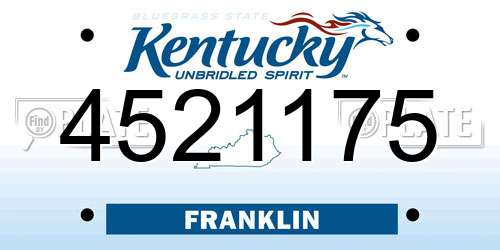 4521175 Kentucky License Plate