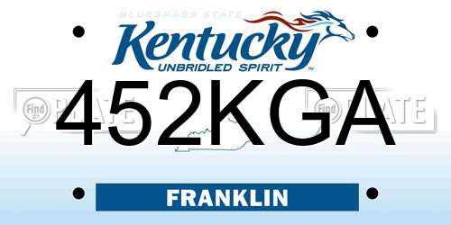 452KGA Kentucky License Plate