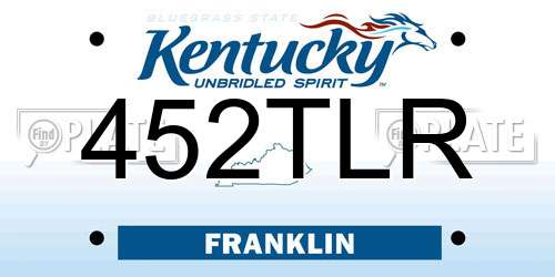 452TLR Kentucky License Plate