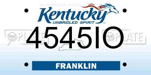 4545IO Kentucky License Plate