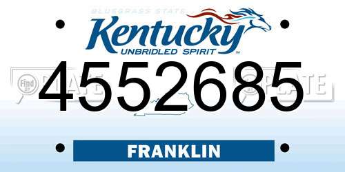 4552685 Kentucky License Plate