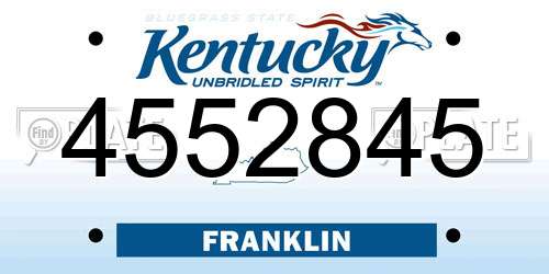 4552845 Kentucky License Plate