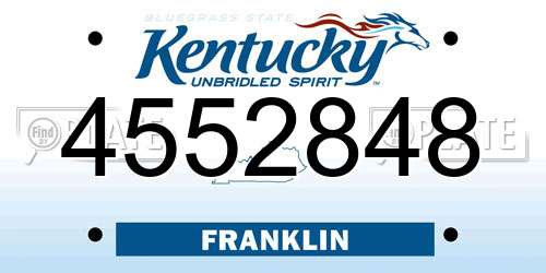 4552848 Kentucky License Plate