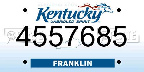 4557685 Kentucky License Plate