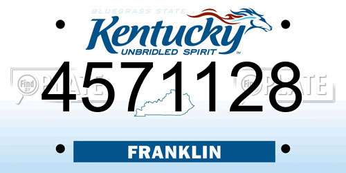 4571128 Kentucky License Plate