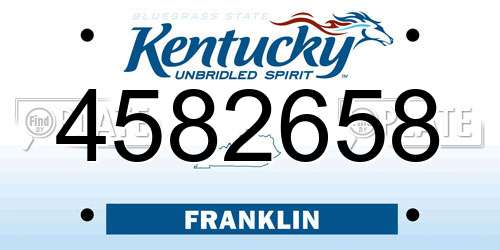 4582658 Kentucky License Plate