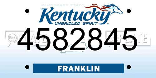 4582845 Kentucky License Plate