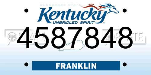 4587848 Kentucky License Plate