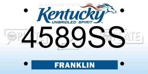 4589SS Kentucky License Plate