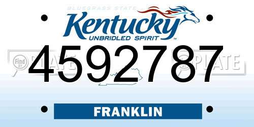 4592787 Kentucky License Plate