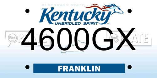 4600GX Kentucky License Plate