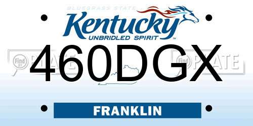 460DGX Kentucky License Plate