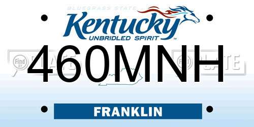 460MNH Kentucky License Plate
