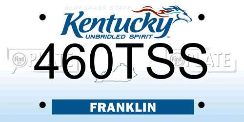 460TSS Kentucky License Plate