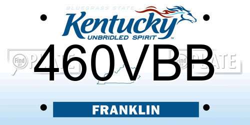 460VBB Kentucky License Plate