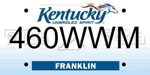 460WWM Kentucky License Plate