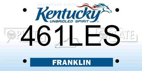461LES Kentucky License Plate