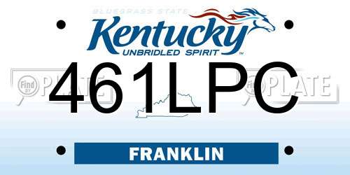 461LPC Kentucky License Plate