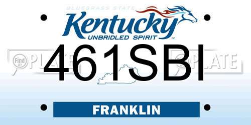 461SBI Kentucky License Plate