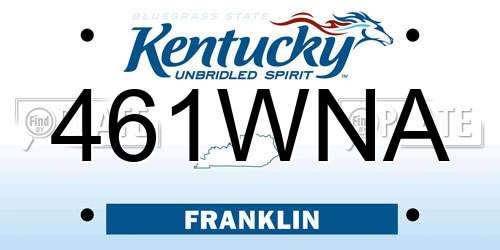 461WNA Kentucky License Plate
