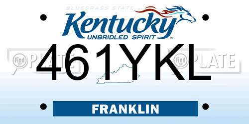 461YKL Kentucky License Plate