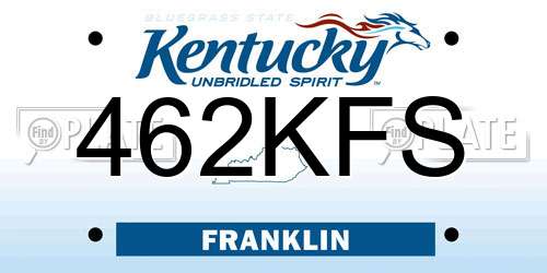 462KFS Kentucky License Plate
