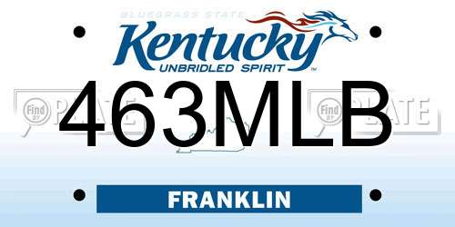463MLB Kentucky License Plate