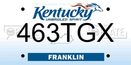 463TGX Kentucky License Plate