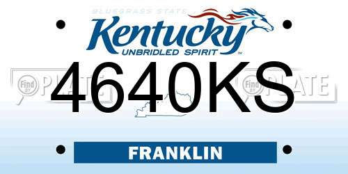 4640KS Kentucky License Plate