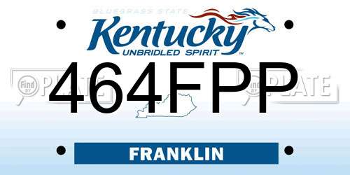 464FPP Kentucky License Plate