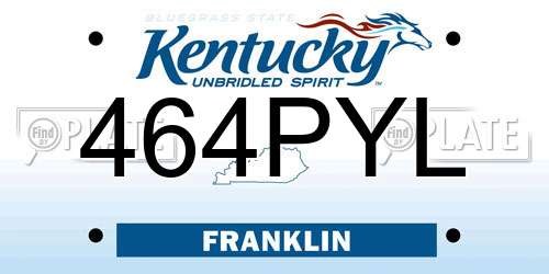 464PYL Kentucky License Plate
