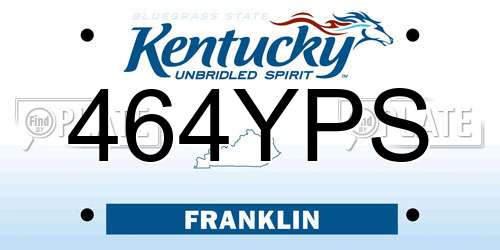 464YPS Kentucky License Plate