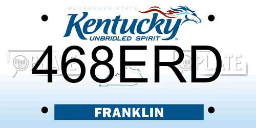 468ERD Kentucky License Plate