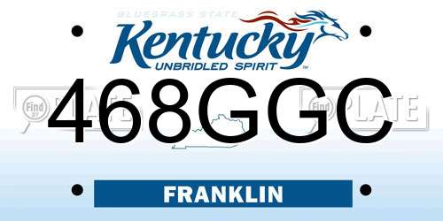 468GGC Kentucky License Plate