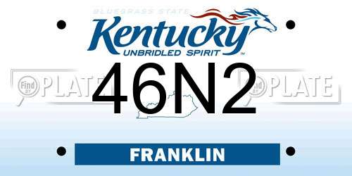 46N2 Kentucky License Plate