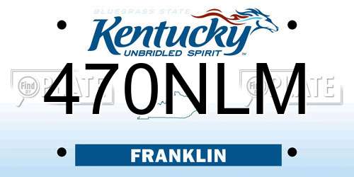 470NLM Kentucky License Plate