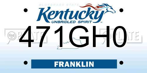 471GH0 Kentucky License Plate