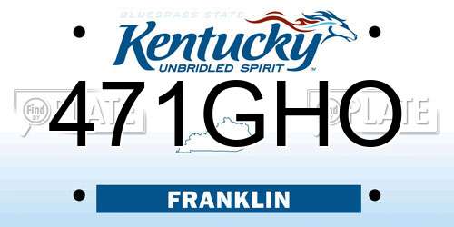 471GHO Kentucky License Plate