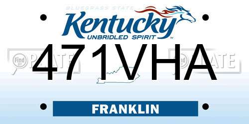 471VHA Kentucky License Plate