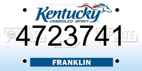 4723741 Kentucky License Plate