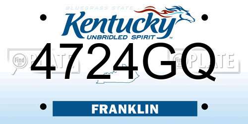 4724GQ Kentucky License Plate