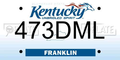 473DML Kentucky License Plate