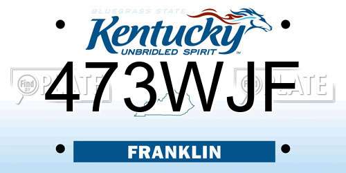 473WJF Kentucky License Plate