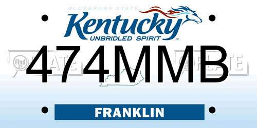 474MMB Kentucky License Plate