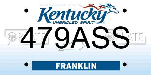 479ASS Kentucky License Plate