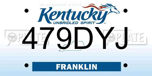 479DYJ Kentucky License Plate
