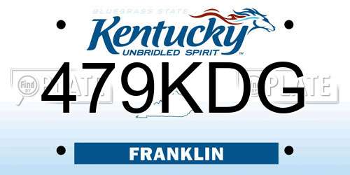 479KDG Kentucky License Plate